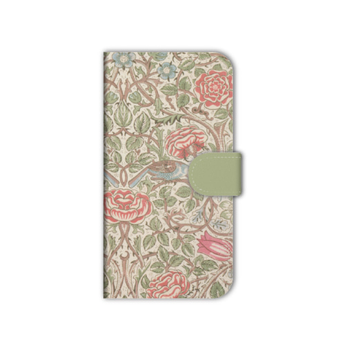 名入れ ウィリアムモリス スマホケース 手帳型 カバー iPhone17 16e