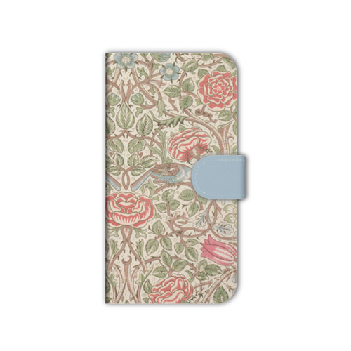 名入れ ウィリアムモリス スマホケース 手帳型 カバー iPhone17 16e