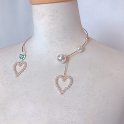 pearl heart choker 2枚目の画像