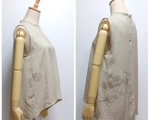 赤系の着物 花柄刺繍付き リメイク 女物 祝着】 綺麗な赤の着物 手まりと花柄、刺繍の花柄が