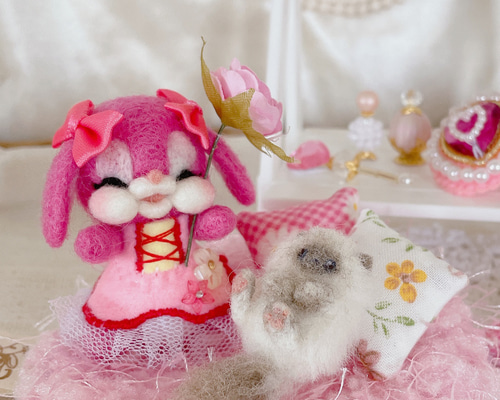 ラブリーうさちゃん♡豪華セット 羊毛フェルト】 羊毛フェルト