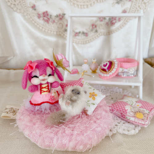 ラブリーうさちゃん♡豪華セット 羊毛フェルト】 羊毛フェルト