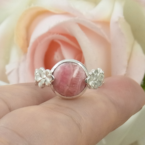 ラスト一点】プルメリアとインカローズ リング指輪 可愛い