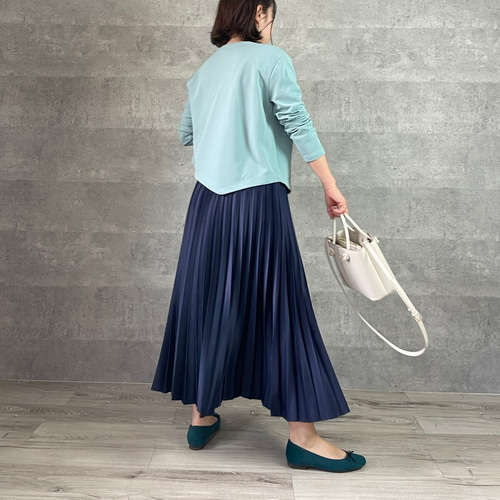 洗ってもプリーツそのまま♪ 1年中OK スラリと細見えプリーツスカート