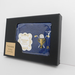 Golf-Winning  Cup刺繍入り今治タオルハンカチｰ　GIFTBOX入り 5枚目の画像