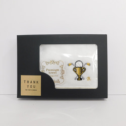 Golf-Winning  Cup刺繍入り今治タオルハンカチｰ　GIFTBOX入り 2枚目の画像