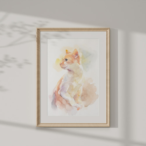 まろやかな猫　　絵画原画 520fc6d53fd425cafa311a898ed35a