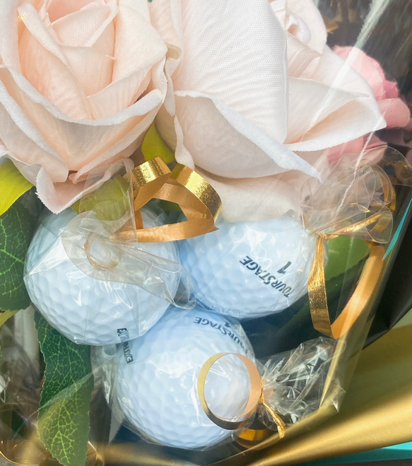 ゴルフ⛳️好きなお父さん・上司に迷ったらコレ❗️【ゴージャスバージョン】絶対喜ぶゴルフボールのブーケ❣️ 3枚目の画像