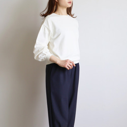 售罄！ [100% 棉] High Gauge Shell Button Puff Sleeve Cotton 3WAY Lon 第2張的照片