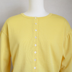 售罄！ [100% 棉] High Gauge Shell Button Puff Sleeve Cotton 3WAY Lon 第14張的照片