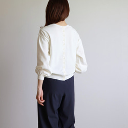 售罄！ [100% 棉] High Gauge Shell Button Puff Sleeve Cotton 3WAY Lon 第3張的照片