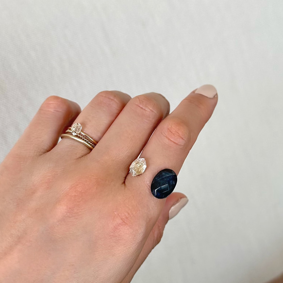 叉環-海軍藍×赫基默鑽石（叉環-赫基默） 第5張的照片