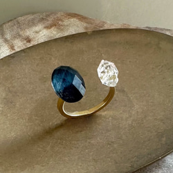 叉環-海軍藍×赫基默鑽石（叉環-赫基默） 第3張的照片