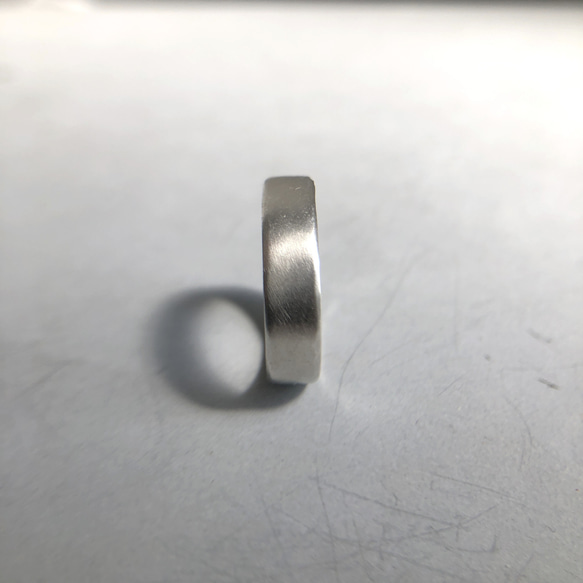 mat ring silver 5mm /シルバー/リング/指輪/マット/艶消し/シンプル/刻印 3枚目の画像