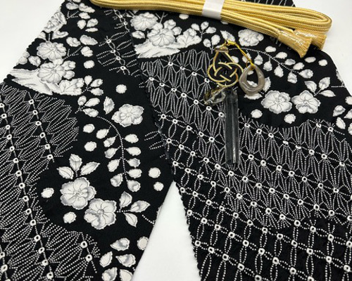 帯、帯締め スーパーゲリラ企画】0595正絹スマート帯揚げ＆根付（帯飾り