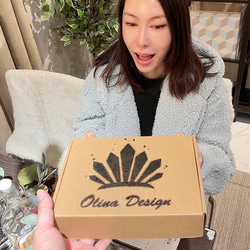 OLINA DESIGN ティー クリスタル ヘキサグラム ペンデュラム ネックレス デビッド サテライト スモーキー クォー 15枚目の画像