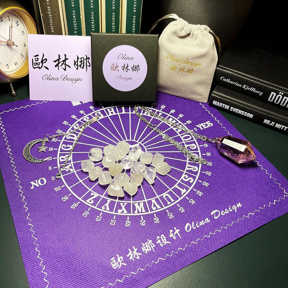 OLINA DESIGN 粉水晶 天使淚 粉晶六芒星 尖錐 靈擺 項鍊 吊墜 大衛星Rose Quartz 第10張的照片