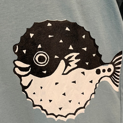 フグ　魚デザイン　レディースTシャツワンピース　綿100%【S～LL】 7枚目の画像