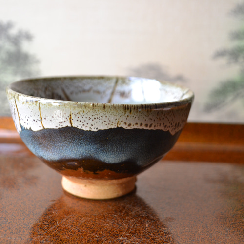 萩焼、汲み出し茶碗 萩焼 鬼萩 黒田岳 汲出茶碗 3客セット 共