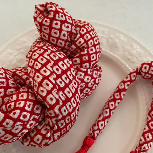 七五三 髪飾り 日本髪 ちんころ かのこ 総絞り 正絹 雑貨・その他 niko