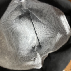 撥水帆布の消臭肉球マナーポーチ　口大きめ　ネイビー 4枚目の画像