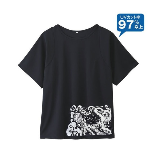 FORM UVカット　Tシャツ　【新品】 Re:EDIT tシャツ 「接触冷感」「UVカット」モノトーンプリントT
