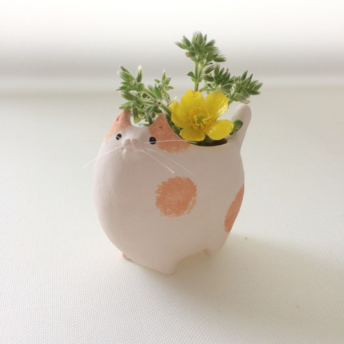陶芸家 原かおり 猫 壺 花瓶 傘立て 陶器 花器 工芸品