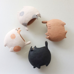 [受注制作]テクテクNEKO TSUBO（素焼きの猫　花器） 11枚目の画像