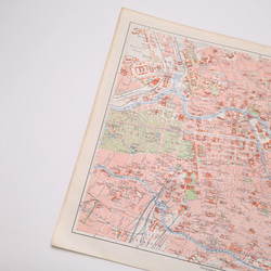 ドイツ ベルリン都心部 アンティークマップ 古地図 ヴィンテージペーパー 図版 マイヤー百科事典 1957-43 3枚目の画像
