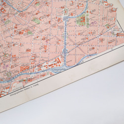 ドイツ ベルリン都心部 アンティークマップ 古地図 ヴィンテージペーパー 図版 マイヤー百科事典 1957-43 5枚目の画像