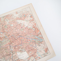 ドイツ ベルリンと郊外 アンティークマップ 古地図 ヴィンテージペーパー 図版 マイヤー百科事典 1957-44 3枚目の画像
