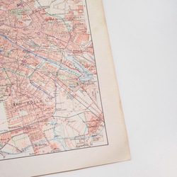 ドイツ ベルリンと郊外 アンティークマップ 古地図 ヴィンテージペーパー 図版 マイヤー百科事典 1957-44 6枚目の画像