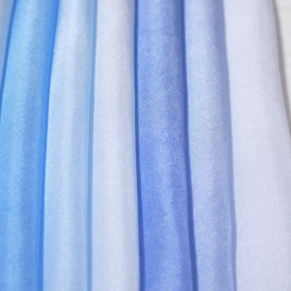 (O-01) 純絲身襯（和服襯） 手染身襯 12 件套 藍色漸變 Tsumamizaiku 布 第4張的照片