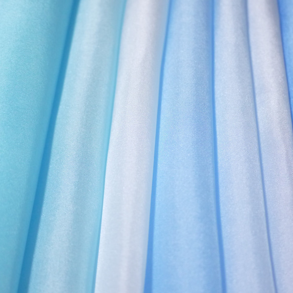 (O-01) 純絲身襯（和服襯） 手染身襯 12 件套 藍色漸變 Tsumamizaiku 布 第3張的照片