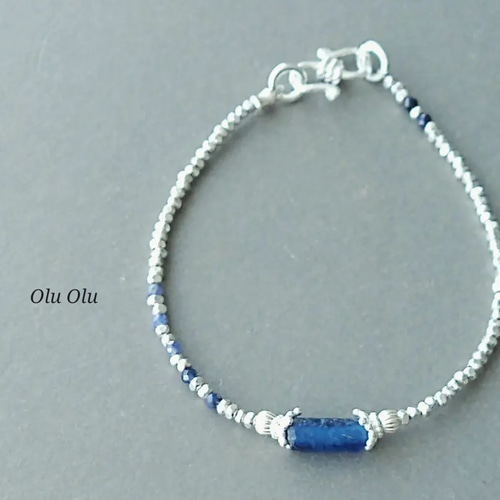 ローマングラス ローマンガラス ブレスレット ☆R1005☆古代 青 ガラス