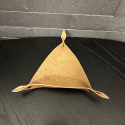 本革✴︎レザー三角トレー✴︎小物入れ✴︎小物ケース 2枚目の画像