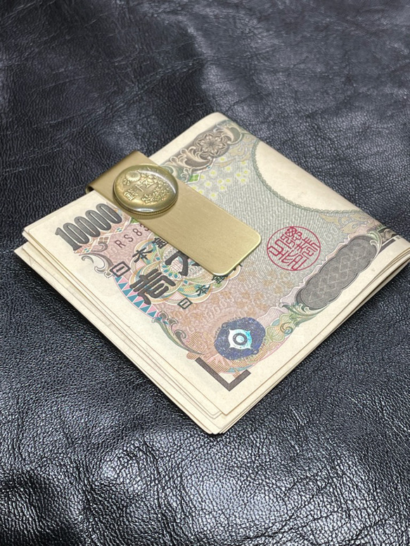 古銭マネークリップ　本物５０銭硬貨使用 5枚目の画像