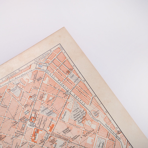 イタリア フィレンツェ アンティークマップ 古地図 ヴィンテージペーパー 図版 マイヤー百科事典 1957-32 8枚目の画像