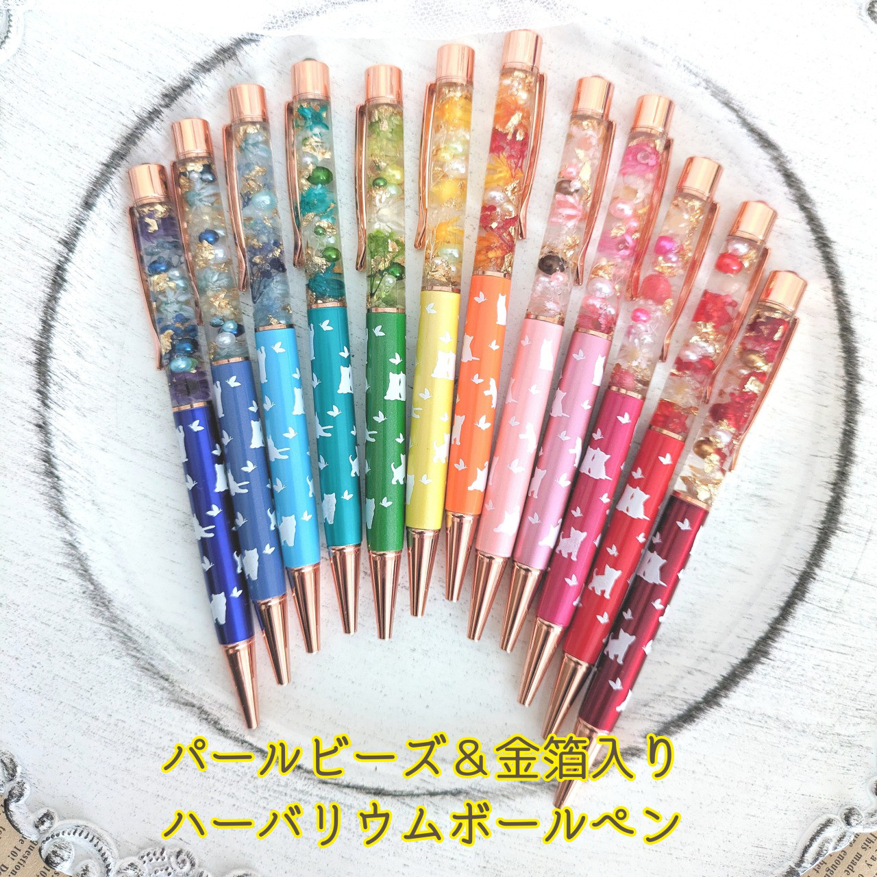 ハーバリウムボールペン【パープル×ピンク】 | K'sLily STORE