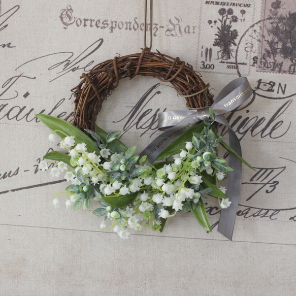 すずらんのハーフミニリース アートフラワー petit chocolat 通販