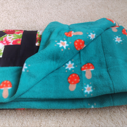 春用アネモネ柄パッチワークひざ掛け、ベイビーブランケット その他