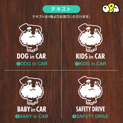 DOG IN CAR/シュナウザーB カッティングステッカー KIDS IN CAR・BABY IN CAR 4枚目の画像