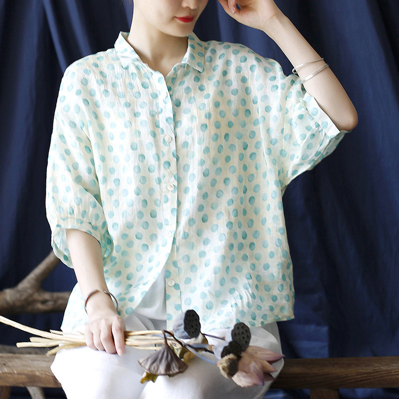 ヴィンテージ ハンドメイド 抽象模様 シャツ ブラウス 半袖 総柄 ヴィンテージ シャツ ハンドメイド 半袖 ブラウス 抽象模様 総柄