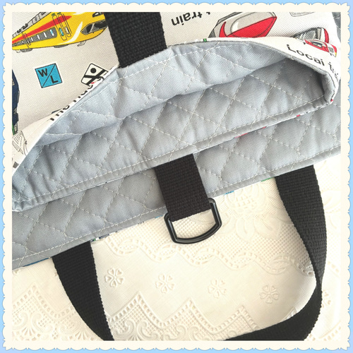 入園 入学】レッスンバッグ 上履き入れ《電車 新幹線 列車 グレー