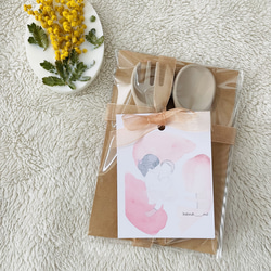 名入れができる♪ フォーク　スプーン　の2点セット♪ 出産祝い　離乳食　シリコン　くすみカラー　プチギフト 8枚目の画像