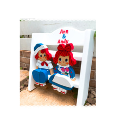 ♪アン＆アンディ ホワイトラダーのお座りドール♪ 2枚目の画像