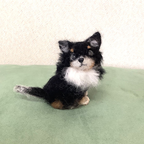 羊毛フェルト チワワ ハンドメイド チワワブラックタン 犬
