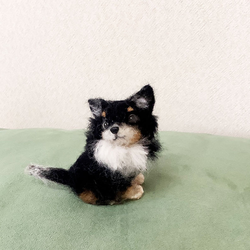 チワワブラックタン＊羊毛フェルト＊犬＊チワワ 羊毛フェルト