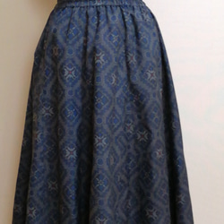 着物リメイク　ブラウス、ギャザースカート　紬 8枚目の画像