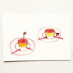 ㉜「ホットケーキ」ポストカード　※同柄3枚 1枚目の画像